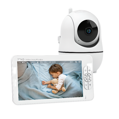 Baby Monitor with Camera and 7” Screen – No WiFi, Long Battery